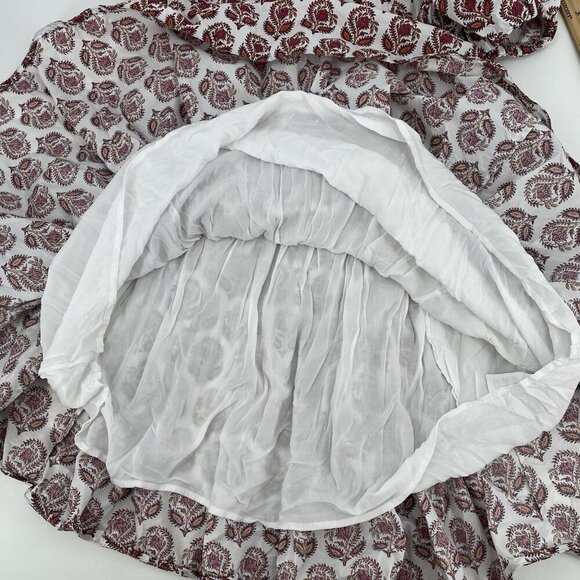 J. Crew Size 6 Drop Waist Cotton Poplin Mini Dress Bouquet Block Print BR444 - Picture 13 of 15